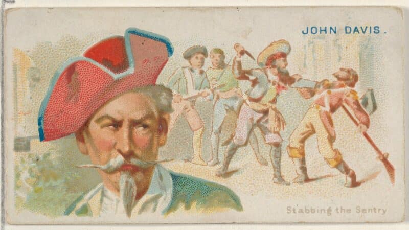 2026 Pirate Festivals, Stories and Treasure 3 pirate festivals 1920px John Davis Stabbing the Sentry from the Pirates of the Spanish Main series N19 for Allen Ginter Cigarettes MET DP835013 2026 Pirate Festivals, Stories and Treasure