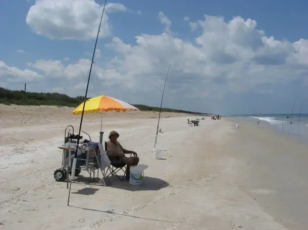 Surf fishing is popular on Apollo Beach, one of Florida's best beaches.