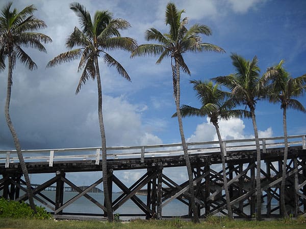 On Pigeon Key: Beyond the old Seven Mile Bridge, you see the new one. 