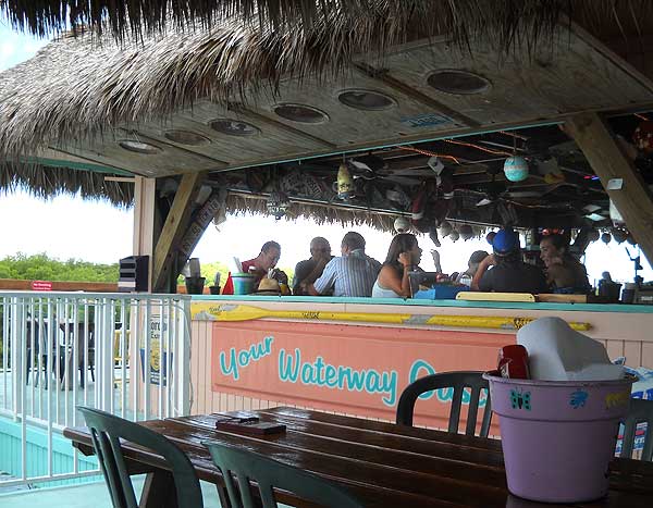 Florida Keys: The bar at the Chiki Tiki at Burdines Marina in Marathon