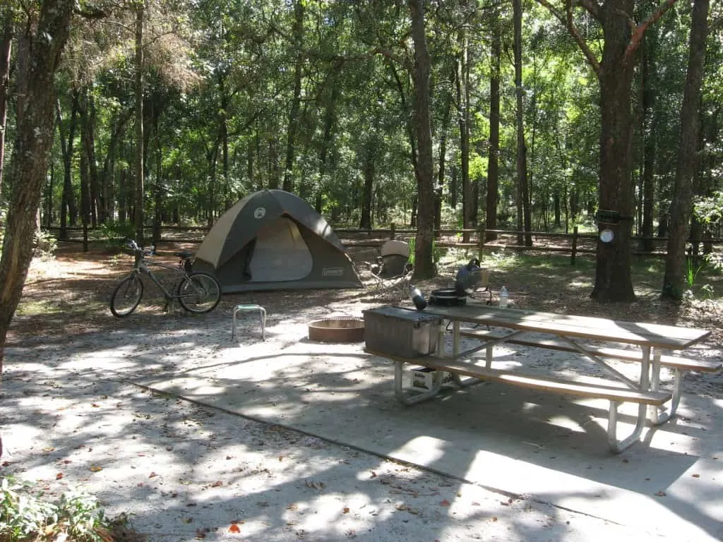 Camping at Kelly Park Rock Springs Park (Orange County)