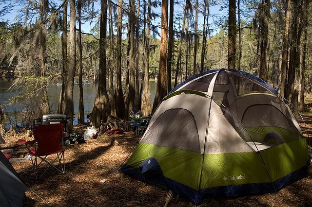 Tent camping at Suwannee River State Park