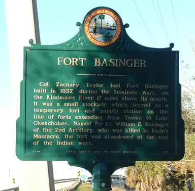Except for the sign along the Florida Cracker Trail, Fort Basinger is gone without a trace.