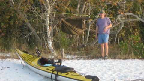 Warren Richey with his jungle hammock