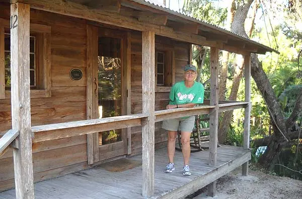 A settler's riverfront cabin at Koreshan State Park