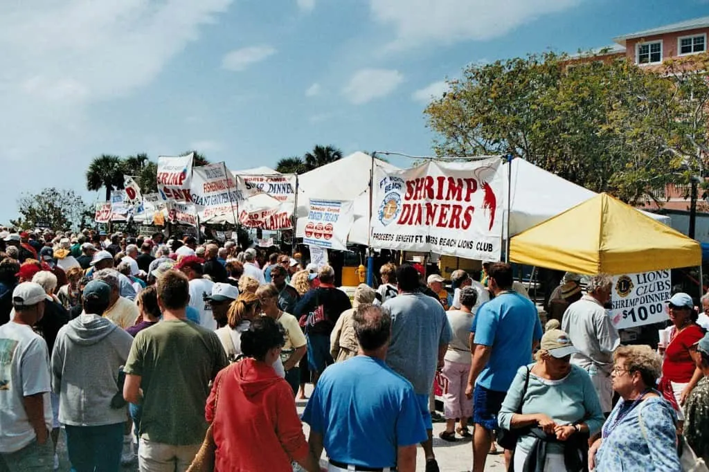 Crowds line up at Fort Myers Beach Shrimp Festival