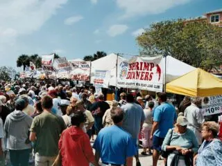 Crowds line up at Fort Myers Beach Shrimp Festival