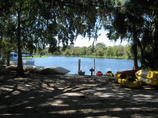 Kayak Launch and concession at Blue Spring State Park
