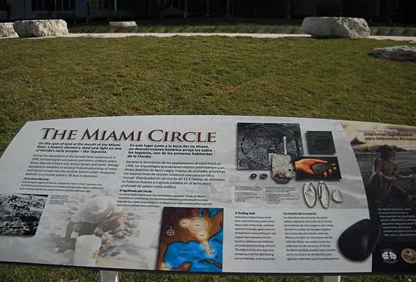 Sign for Miami Circle in Miami Circle Park