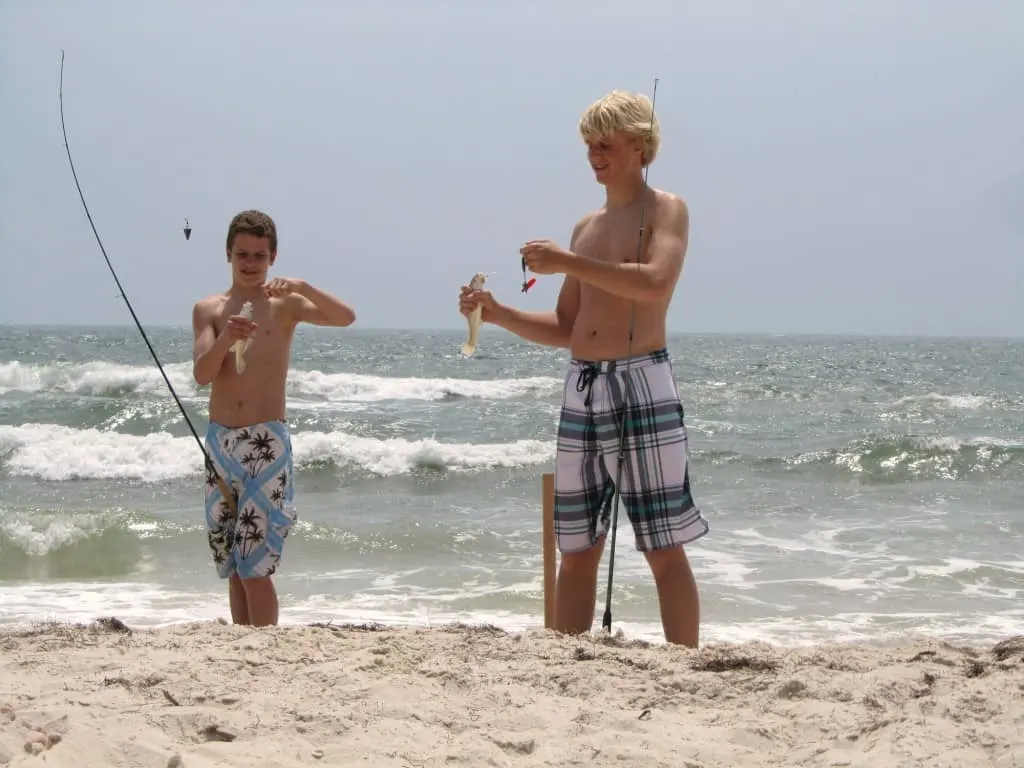 Best Florida campgrounds: Catching whiting in the surf on St. George's Island