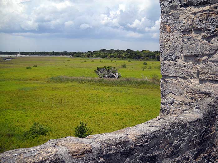 Open land surrounding Fort Matanzas near St. Augustine