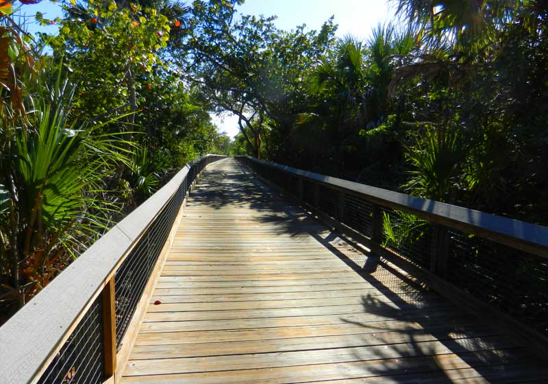 Boardwalk at St. Lucie Inlet Preserve State Park leads to hidden beach