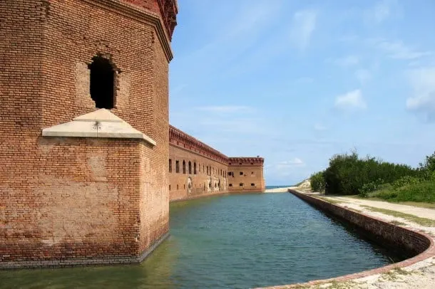 the moat at fort jefferson by peter elmon