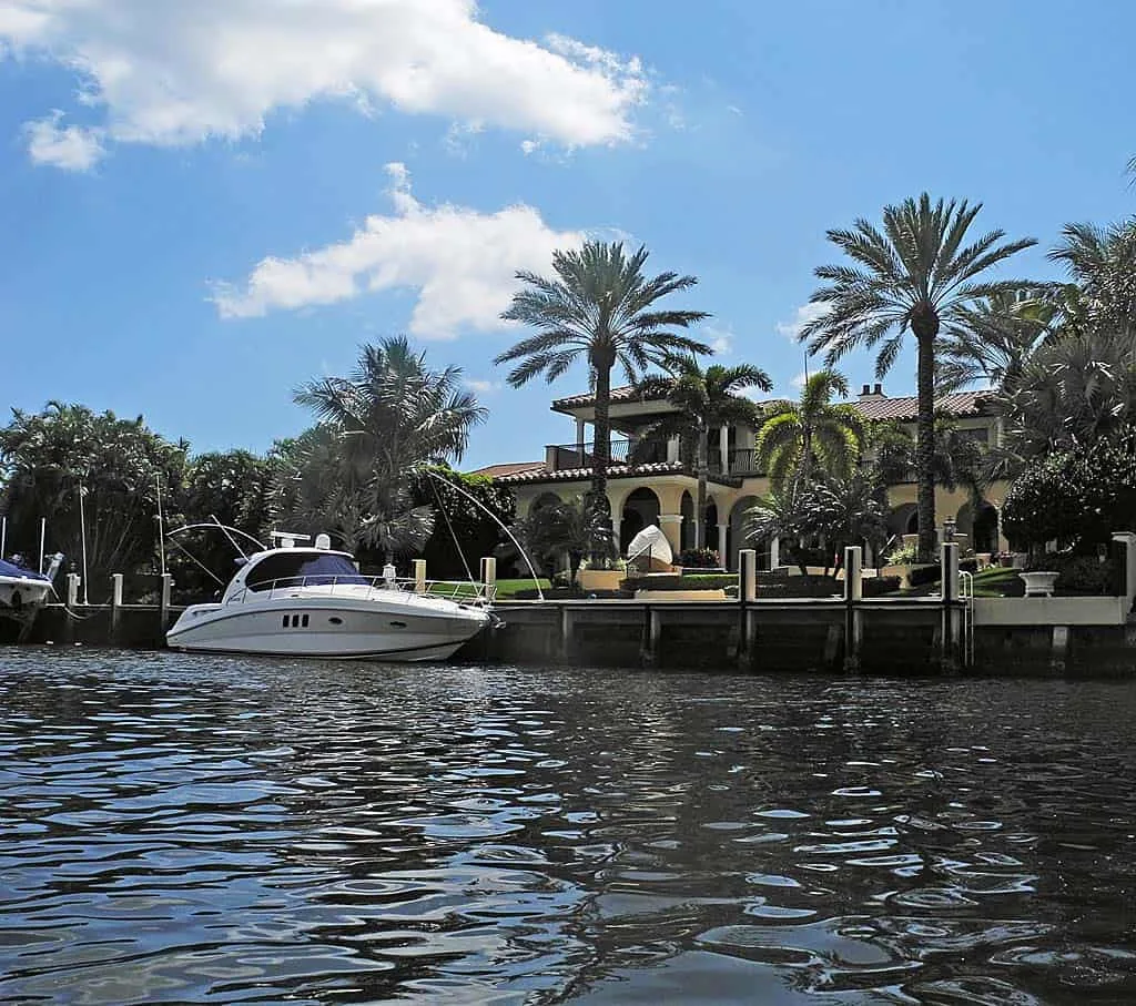 Homes of Royal Palm Yacht and Country Club are elegant, if overstated.