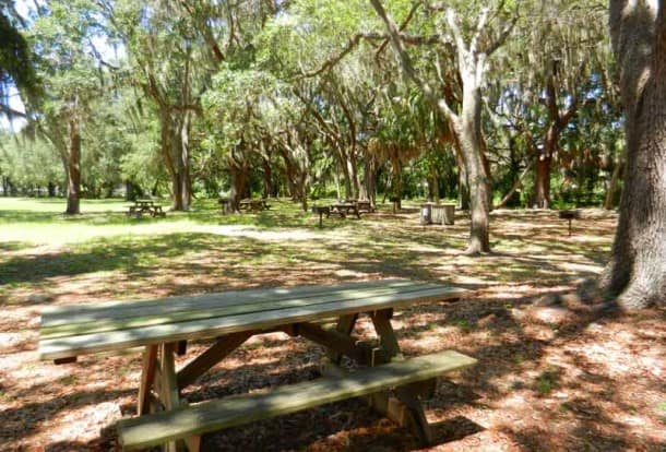 Grounds of Gamble Mansion near Sarasota are ideal for picnics