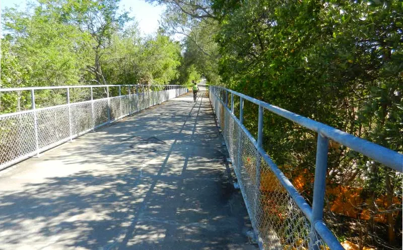 A bridge over the Pinellas Trail