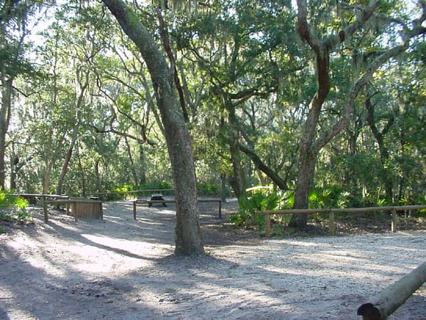 Campsite at Fort Clinch State Park
