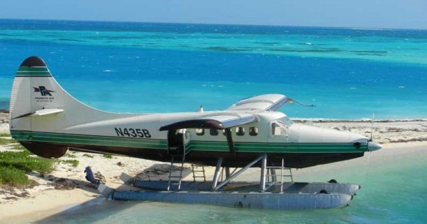 We loved watching the seaplanes land and take off from the beach right next to Fort Jefferson in Dry Tortugas National Park. (Photo: Bonnie Gross)