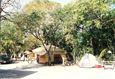 Tent sites at Key Largo Kampground and Marina