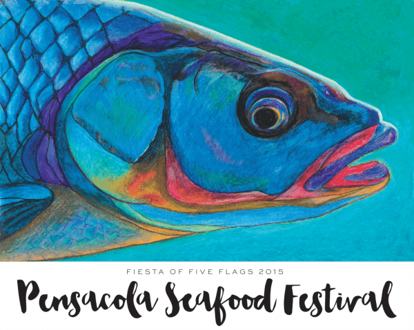 2015 Pensacola Seafood Festival Poster by Sarah Turner