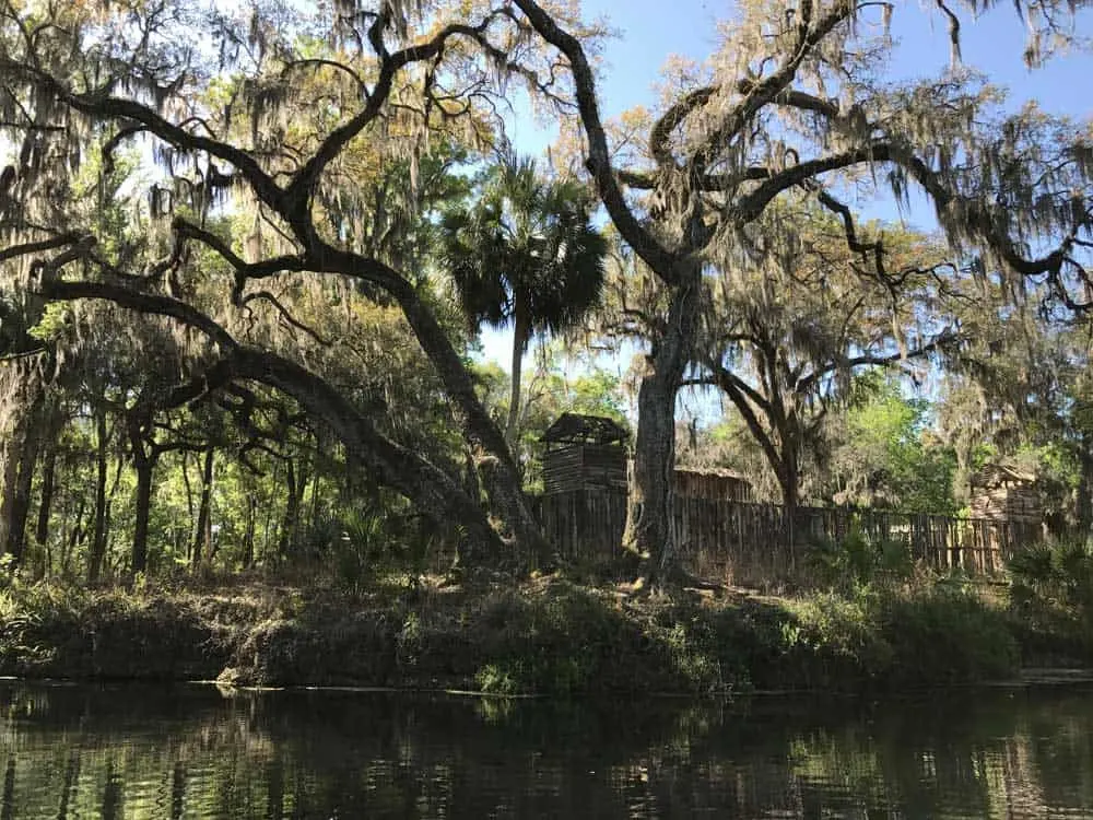 A highlight of the Fort King Waterway at Silver Spring is the re-creation of Fort King, a stockade style wooden fort built from the Seminole wars in the 1800s. (Photo: Bonnie Gross)