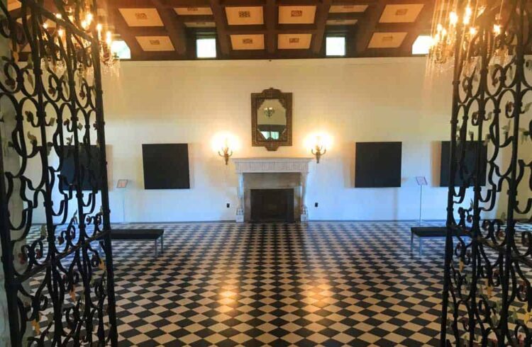 Interior of the great hall at the Deering Estate in Miami. (Photo Bonnie Gross)