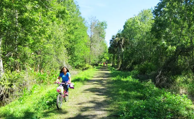 The 12-mile Corkscrew Bird Rookery Swamp Trail is popular with bicyclists on hyprid or mountain bikes.