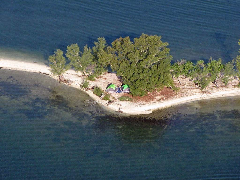 island camping in the Indian River Lagoon