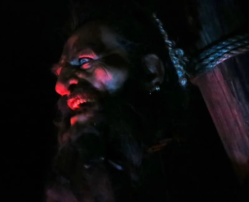 An animatronic version of Blackbeard’s severed head at the St. Augustine Pirate and Treasure Museum.