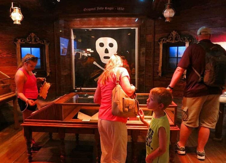 St. Augustine Pirate Museum: Fun for history lovers and kids 2 One of two known skull and crossbone flags is on display at the St. Augustine Pirate and Treasure Museum