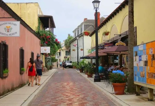 St. Augustine history: Aviles Street paved with bricks.