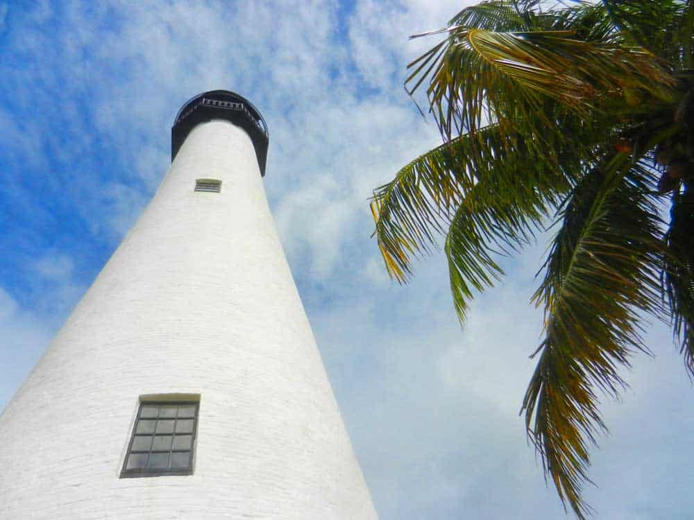 The Cape Florida lighthouse at Bill Baggs Cape Florida State Park on Key Biscayne.