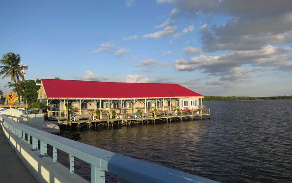 The Bridgewater Inn in Matlacha is built on a dock.