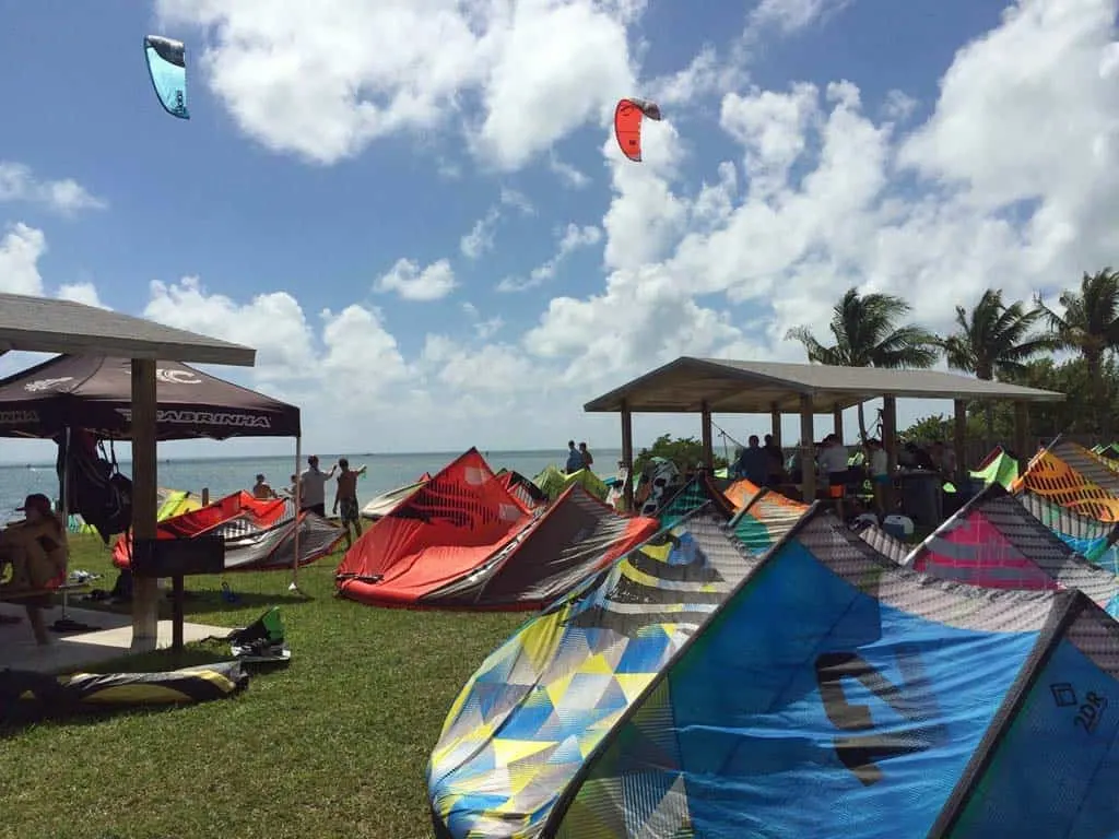 kite-boarding at Curry Hammock State Park near Marathon in the Florida Keys