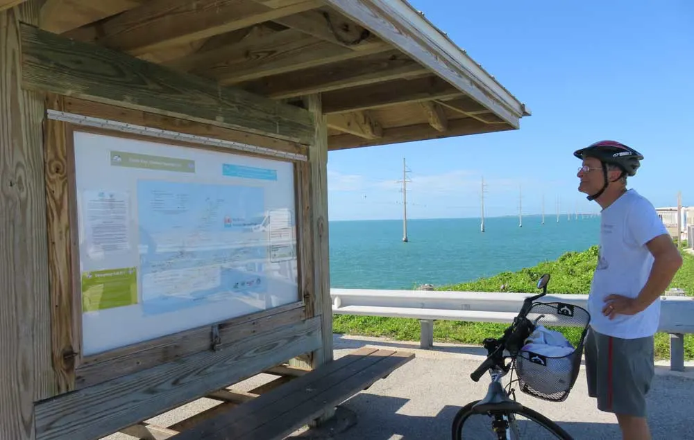 Bike-trail signage on the Florida Keys Overseas Heritage Trail. (Photo: Bonnie Gross)