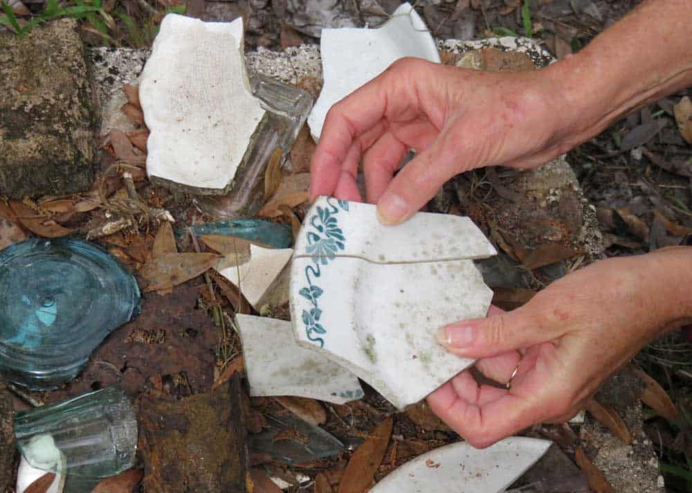 Artifacts gathered at the site of Bertha Palmer's old ranch inside Myakka River State Park.