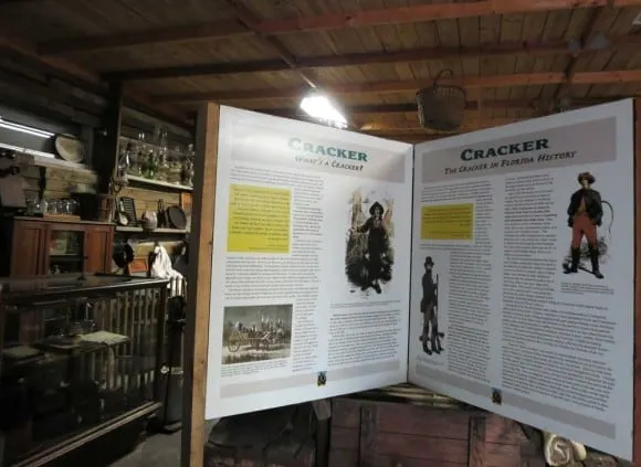 Cracker museum exhibit at Crowley Museum & Nature Center.