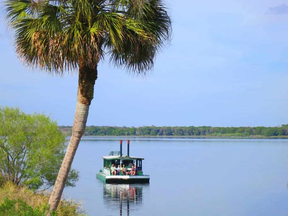 The airboat at Myakka River State Park takes visitors on a one-hour tour.