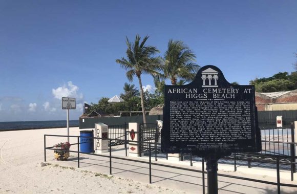 Marker at Higgs Beach in Key West. (Photo: Bonnie Gross)