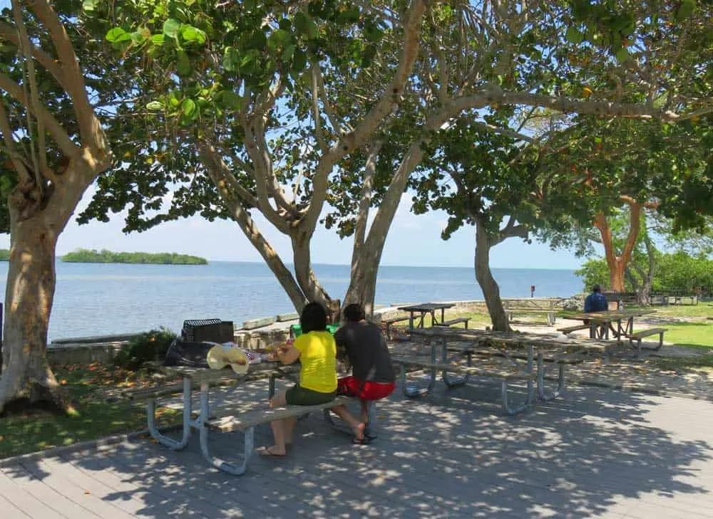 The picnic sites are shaded with a great view at Biscayne National Park in Homestead. (Photo: Bonnie Gross)
