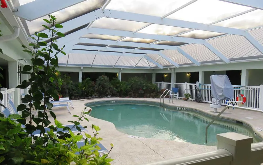 Pool area at Ivey House Bed and Breakfast in Everglades City (Photo: Bonnie Gross)
