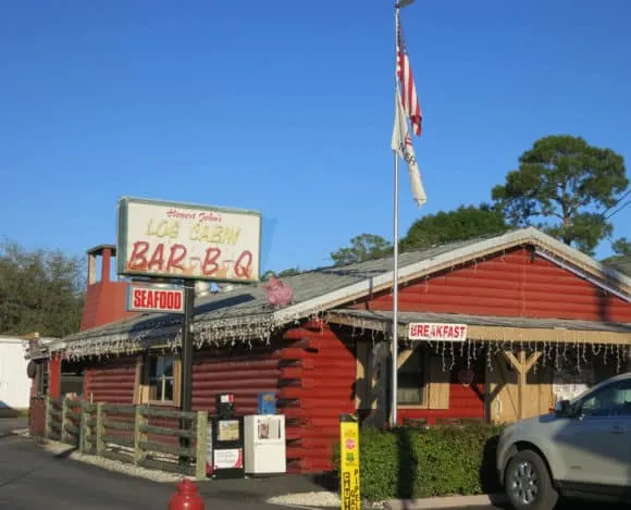 Log Cabin Bar-B-Q in LaBelle, a small town on the Caloosahatchee River.