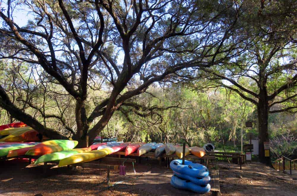 Canoe rental, campground and cabins at the Canoe Outpost on the Little Manatee River, just upstream from Little Manatee River State Park. (Photo: Bonnie Gross)