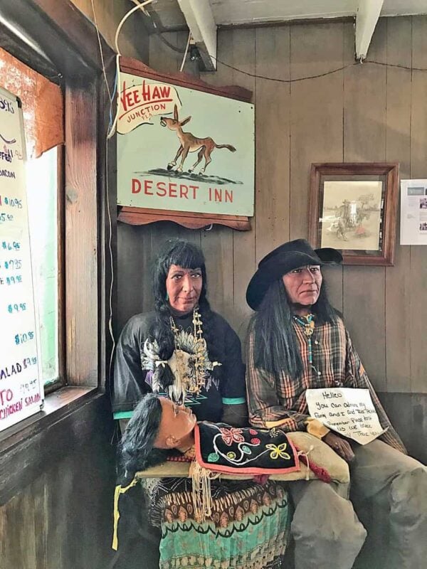Iconic Yeehaw Junction landmark demolished 5 indian mannequins desert inn yeehaw junction