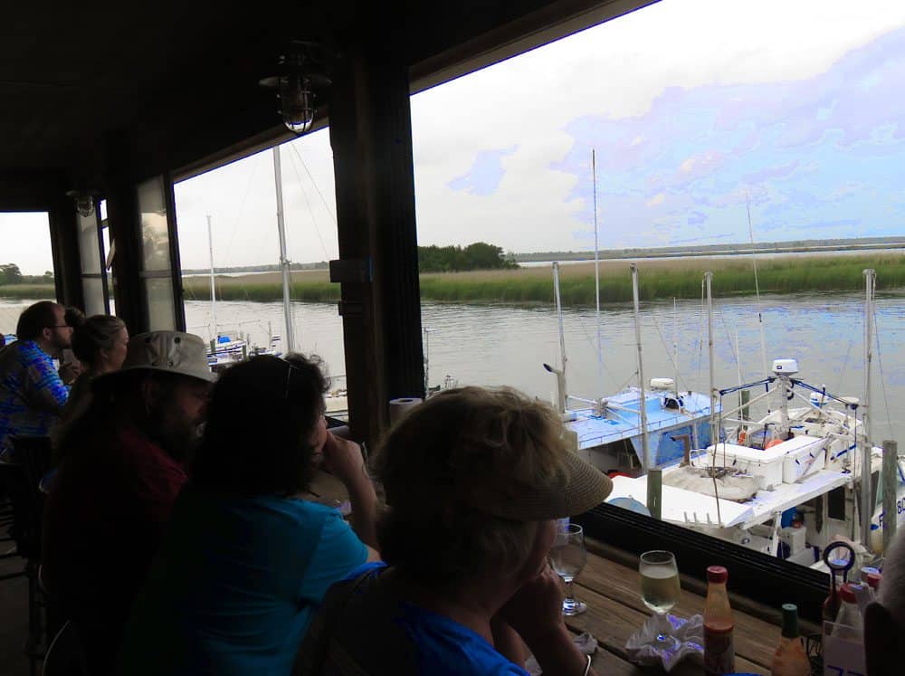The view at Up the Creek Raw Bar, Apalachicola.