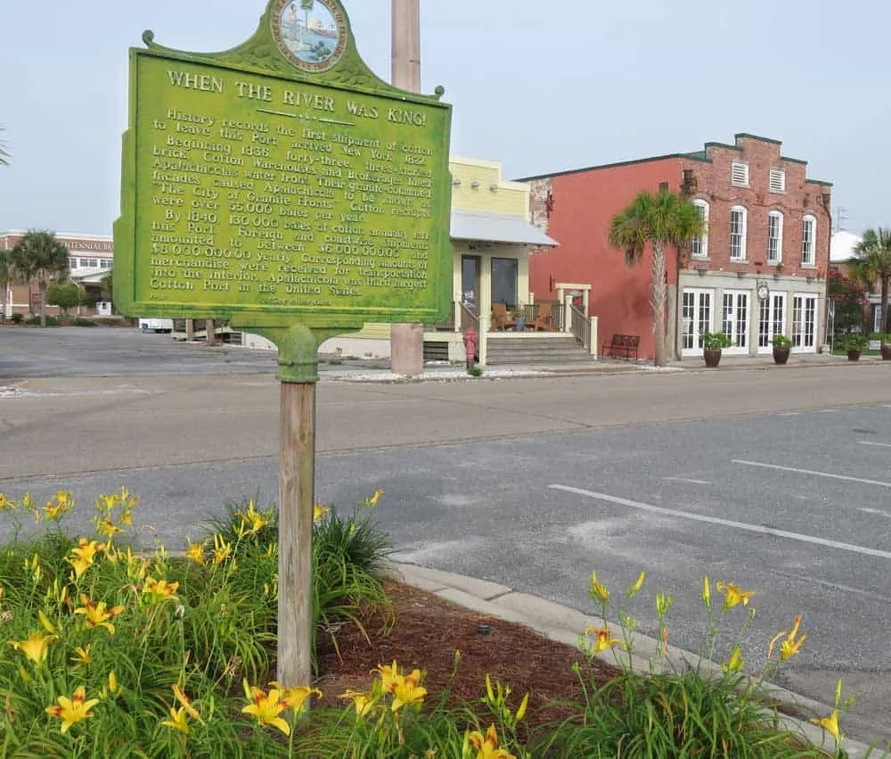 Apalachicola is full of historic buildings and markers.A walking tour is one of the things to do in Apalachicola.