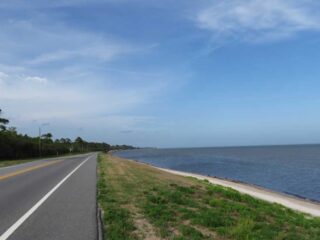 The most scenic section of the Big Bend Coastal Byway is the 40-mile stretch between Bald Point State Park and Apalachicola where the road hugs the coastline. (Photo: Bonnie Gross)