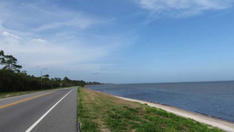 The most scenic section of the Big Bend Coastal Byway is the 40-mile stretch between Bald Point State Park and Apalachicola where the road hugs the coastline. (Photo: Bonnie Gross)