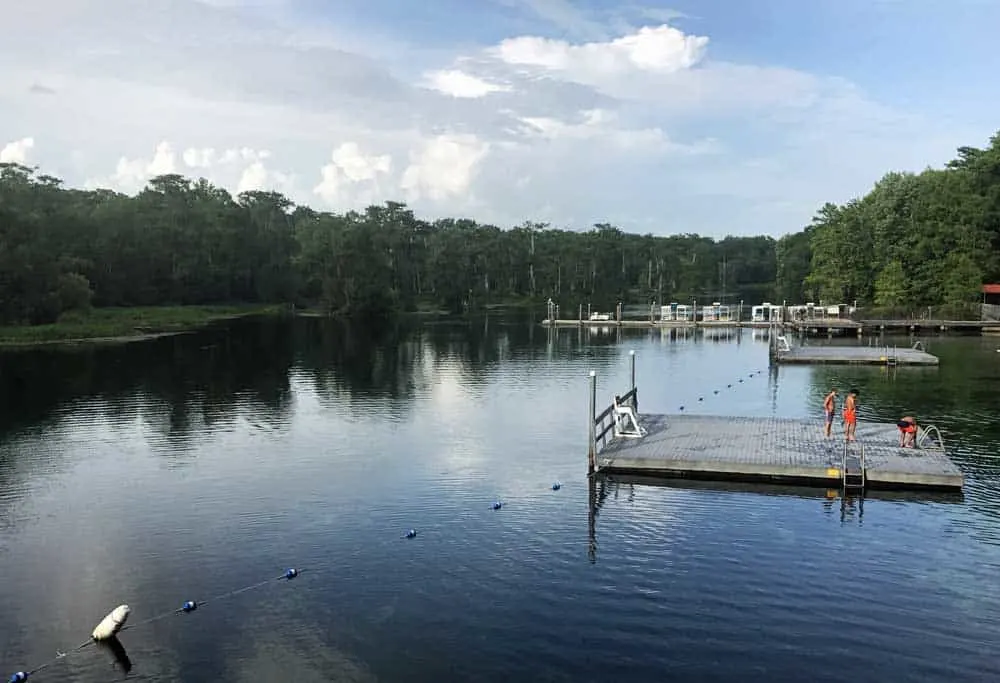 The view from the diving platform at Wakulla Springs. (Photo: Bonnie Gross)
