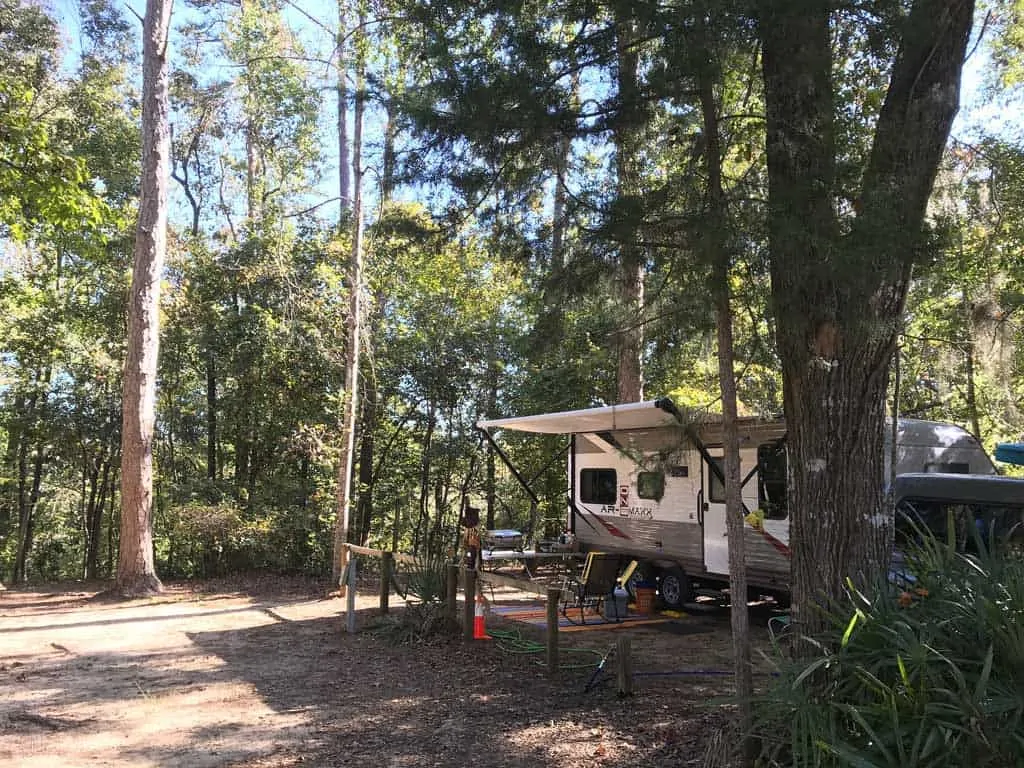RV campsite at Torreya State Park
